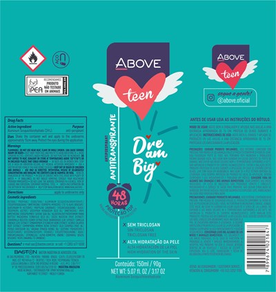 Package Labe (Antiperspirant Above Teen Dream Big 150ml)